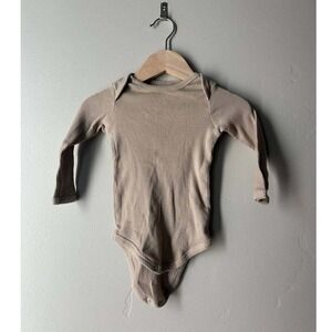 Mebie Baby Ribbed Long Sleeve Bodysuit 6-12M Cotton Scandi Baby Gender Neutral